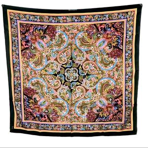 Vintage VERA Multicolor Persian Design Silk SCARF
